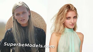 Compilation de superbes beautés blondes montrant leurs atouts.