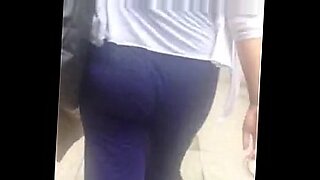 candid pefect bubble butt in satin pencil skirt