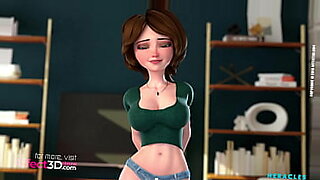 两个性感的棕发继母沉迷于热辣的3D动画女同性恋遭遇。