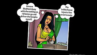 Savita Bhabhi yang menggoda digambarkan dalam kartun pertemuan yang panas.
