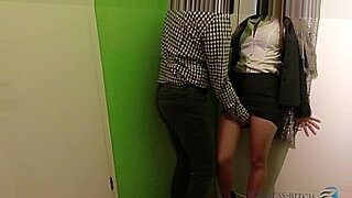 office lady fingered giving blowjob for guy in the public toilette