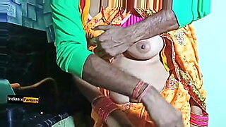 hot indian aunty in blouse massages cock and sprays cum